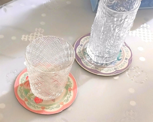 Posavasos antideslizante redondo floral oriental estilo chino regalo original protector de mesa y taza Ciclo de las 12 flores