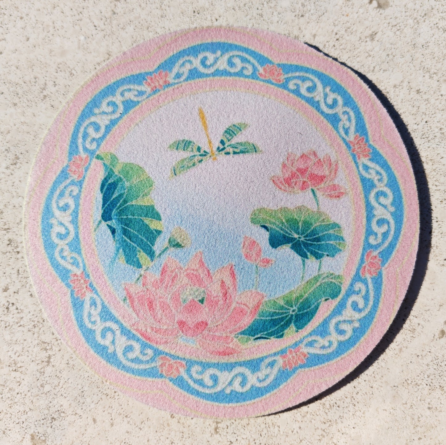 Posavasos antideslizante redondo floral oriental estilo chino regalo original protector de mesa y taza Ciclo de las 12 flores
